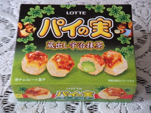 【コンビニ新商品・お菓子】 ロッテ パイの実 蔵出し宇治抹茶 の巻の写真2