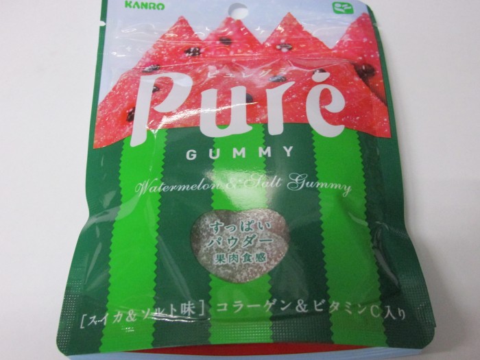 【コンビニ新商品・お菓子】 カンロ ピュレグミ スイカ&ソルト味 の巻の写真2