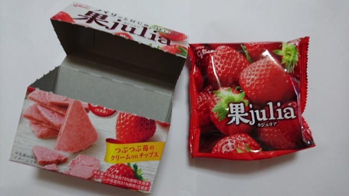 【コンビニ新商品・お菓子】 グリコ 果julia いちご の巻の写真3
